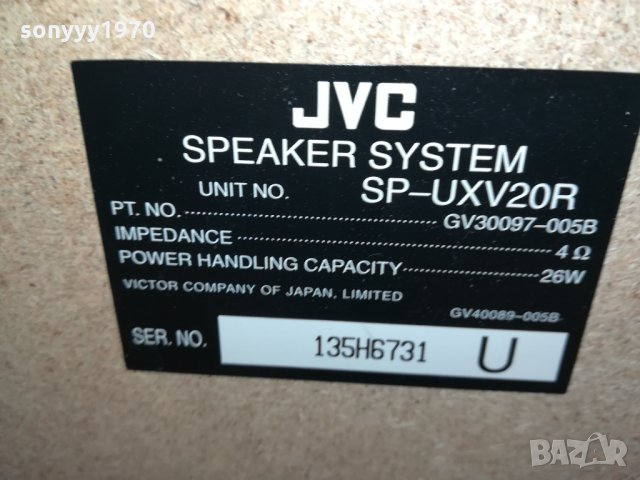 JVC SP-UXV20R 2X26W/4ohm-ВНОС GERMANY 0410211059, снимка 14 - Тонколони - 34342216