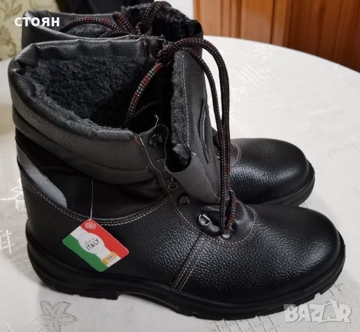 Мъжки работни защитни и подплатени обувки -италиански, №46, снимка 2 - Мъжки боти - 39378371
