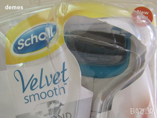 Автоматична пила за пети с диамантени кристали Scholl Velvet, снимка 3 - Продукти за маникюр - 51034696