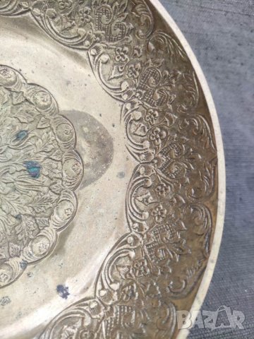 Продавам Месингова чиния за стена, снимка 7 - Антикварни и старинни предмети - 35013000
