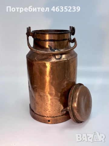 Старинен меден гюм за мляко, снимка 3 - Антикварни и старинни предмети - 52988493