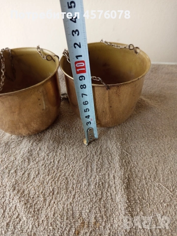 бронзова фигура " делфин" и две кашпи, снимка 4 - Декорация за дома - 53888659