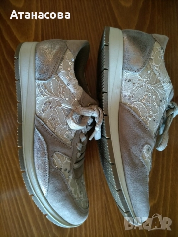 златисти модерни маратонки номер 37, снимка 2 - Маратонки - 51802226