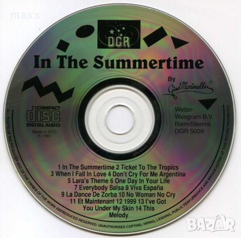 CD диск The Gino Marinello Orchestra – In The Summertime, 1991, снимка 3 - CD дискове - 29134832