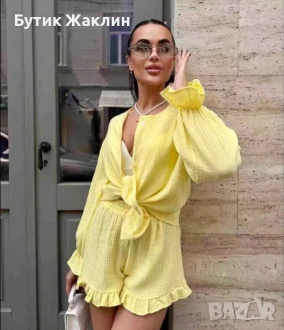 Дамски памучен сет от 2 части, снимка 1