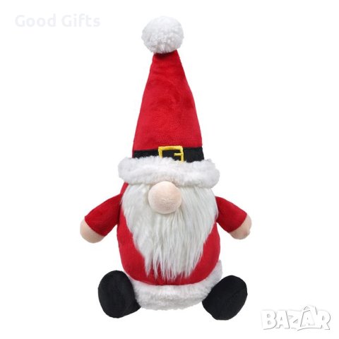 Коледно плюшено гномче Дядо Коледа, 33 см