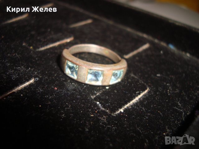ПОСРЕБРЕН САПФИРЕН СТАР МЕДЕН ПРЪСТЕН 10914, снимка 4 - Пръстени - 31283219
