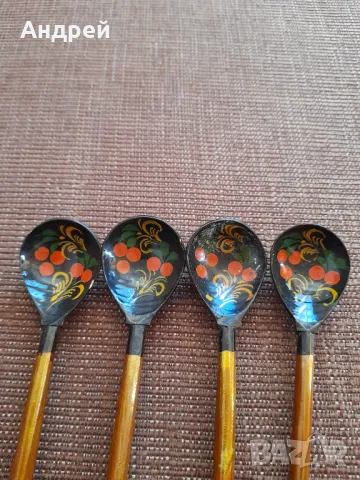 Стари Руски дървени лъжици #2, снимка 2 - Други ценни предмети - 48012012