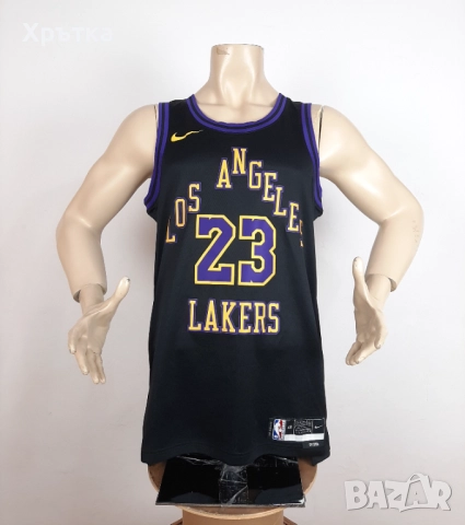 Nike NBA Lakers LeBron - Оригинален мъжки баскетболен потник р-р L, снимка 6 - Тениски - 52249538