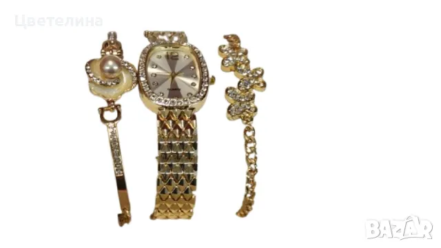 Луксозен комплект часовник и гривни – съвършеното съчетание на елегантност и стил, снимка 3 - Гривни - 48642827