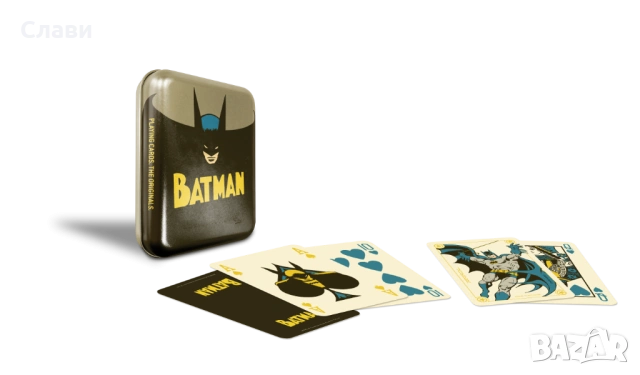 Карти за игра Joker, Batman, Superman, HarleyQuinn  Vintage метална кутия, снимка 4 - Фен артикули - 35275224