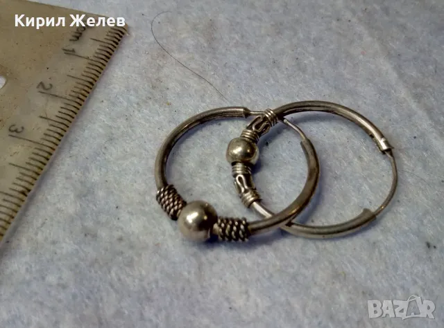 ДВЕ РЕТРО АРТ СТИЛ СРЕБЪРНИ ОБЕЦИ СРЕБРО 925 МАЙСТОРСКИ РЪЧНО ИЗРАБОТЕНИ 27352, снимка 5 - Обеци - 49757739