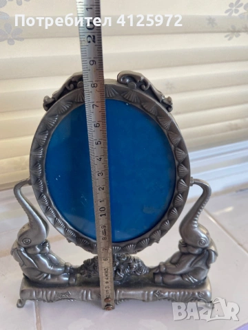 Много масивно винтидж огледало - от едната страна е рамка за снимка, снимка 3 - Декорация за дома - 53061618