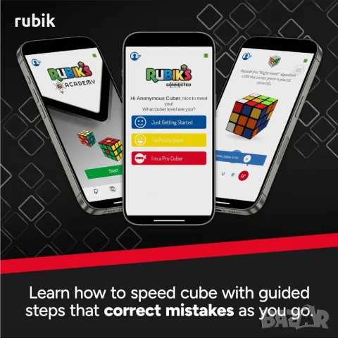Оригинален смарт куб на Рубик 3x3x3 Rubik's Cube ConnectedX, снимка 7 - Игри и пъзели - 44996887