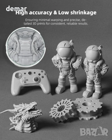 Inslogic 3D принтерна смола, Standard Plus,бързо втвърдяваща се 3D смола,395 до 405nm UV,1 кг, снимка 3 - Консумативи за принтери - 50586132