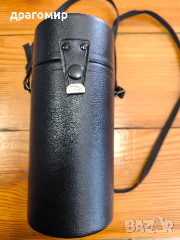 твърд кожен калъф за обектив 