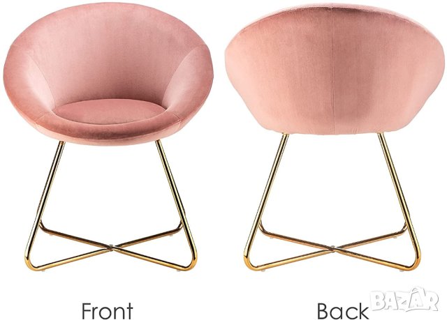 Висококачествени трапезни столове NUREMBERG-PINK-2PCS, снимка 3 - Столове - 42106361