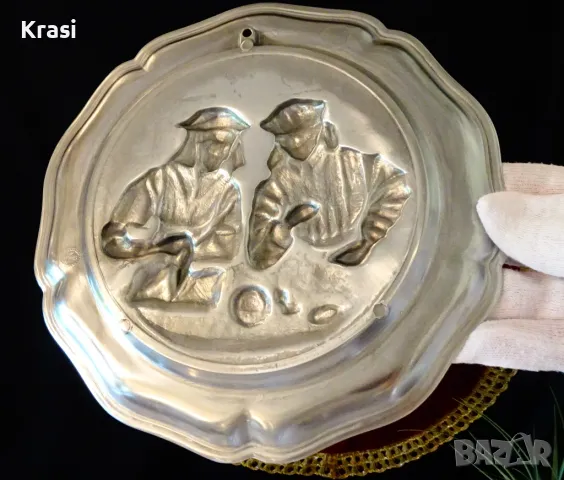 Калаена чиния,пано с авторска картина от Ренесанса. , снимка 5 - Антикварни и старинни предмети - 47496868