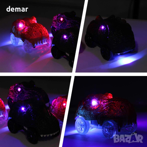 Save Unicorn Tracks Cars Играчки коли диномобили, светещи в тъмното - 3 броя, снимка 2 - Коли, камиони, мотори, писти - 44734646