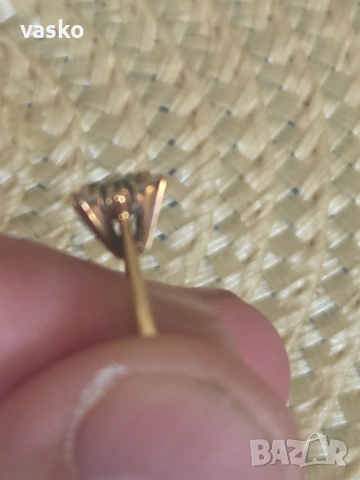 Злато+брилянтчета+изумруд 2.9грама, снимка 4 - Пръстени - 54087519