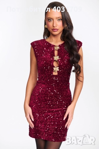 Рокля с пайети , снимка 3 - Рокли - 52927601