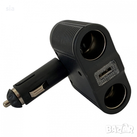 Разклонител за запалка с един USB порт и две гнезда за запалка, 100W, снимка 2 - Аксесоари и консумативи - 44680219