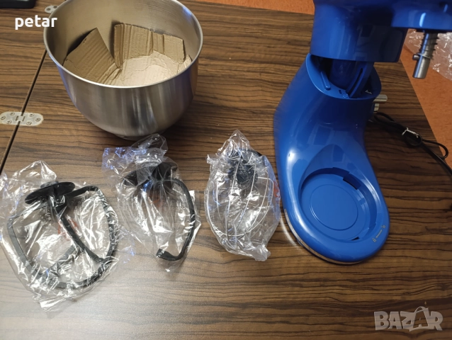 SilverCrest SKML 600 BA1 600W Ретро Син Кухненски робот, снимка 8 - Миксери - 52776893