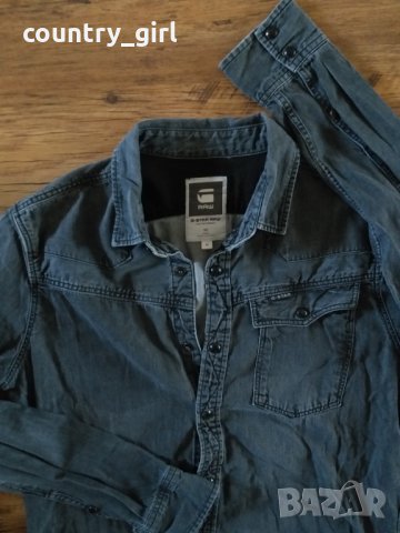 g-star tailor vintage shirt - страхотна дънкена риза, снимка 3 - Ризи - 30709341