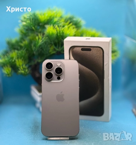 ПЕРФЕКТЕН!!! Apple iPhone 15 Pro, 128GB, 5G, Natural Titanium , снимка 7 - Apple iPhone - 52683950