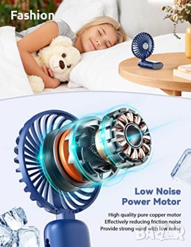 Нов Преносим вентилатор за дом, офис, пътуване къмпинг с USB Акумулаторен, снимка 4 - Друга електроника - 40657447