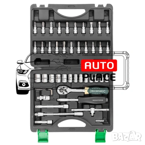 Гедоре 1/4 шестостенен комплект 46 части RockForce, снимка 3 - Гедорета - 53908875