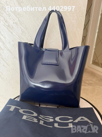 Чанта Tosca Blu тъмно син лак, снимка 3 - Чанти - 54326418