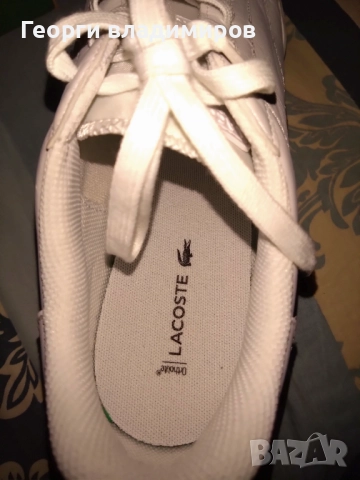 Lacoste оригинални мъжки спортни обувки, изцяло естествена кожа , снимка 4 - Спортни обувки - 52578085