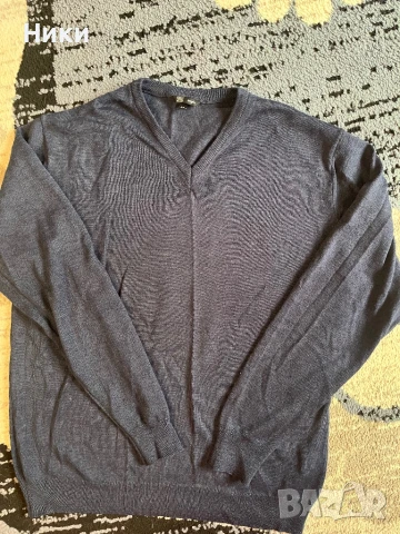 Мъжки пуловер тъмно сив