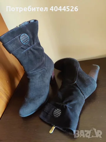 Високи боти, Hush Puppies, естествен велур, снимка 2 - Дамски боти - 56443762