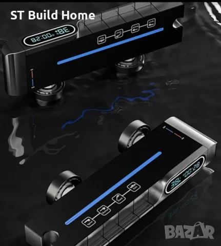 Луксозен Комплект Душ Глава с Цифров Дисплей – 4-функционален душ за баня