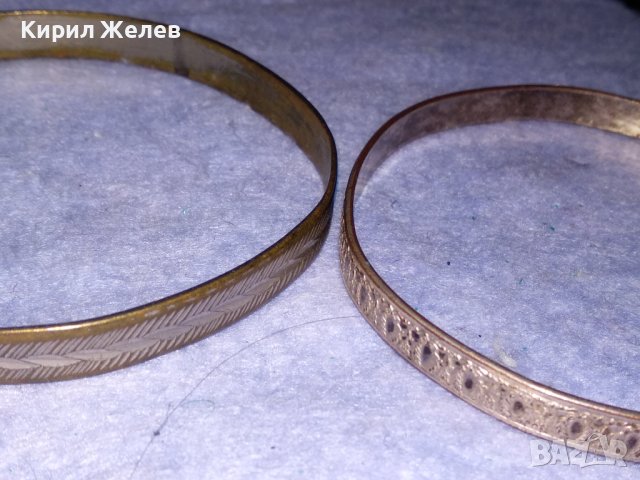 ДВЕ СТАРИННИ МЕДНА и БРОНЗОВА с ПОСРЕБРЯВАНЕ ОРНАМЕНТИРАНИ РЕТРО ГРИВНИ МАЙСТОРСКА ИЗРАБОТКА 37515, снимка 11 - Антикварни и старинни предмети - 40836402