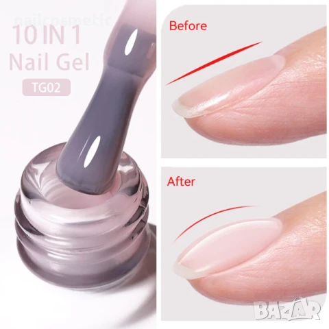 ИЗГРАЖДАЩ Uv&Led ГЕЛ ЛЕПИЛО 10 В 1 BORN PRETTY - 10 МЛ, снимка 5 - Продукти за маникюр - 50593981