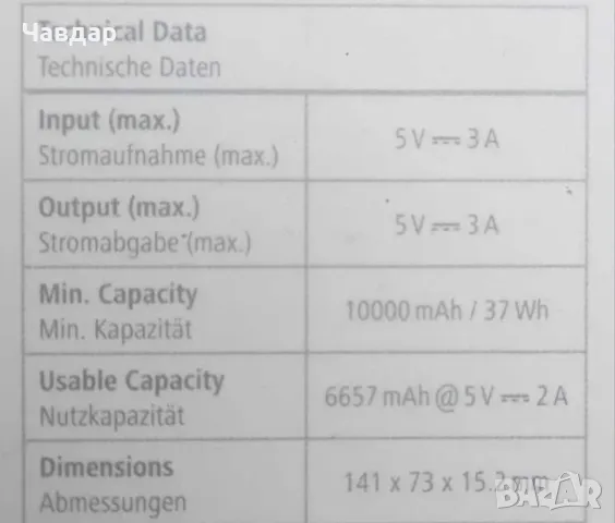 Hama Powerbank външна батерия 5000 или 10000 MAh, снимка 3 - Оригинални батерии - 50046375
