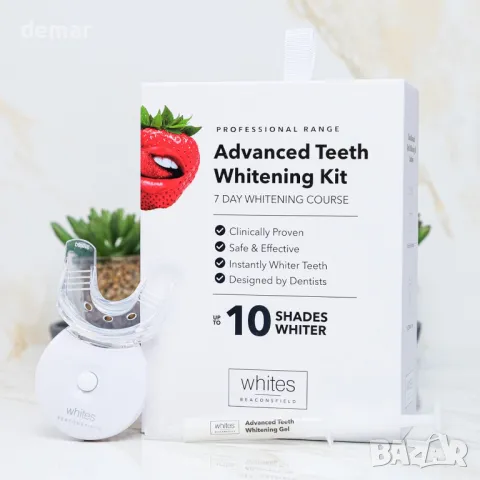 Усъвършенстван комплект за избелване на зъби Whites Beaconsfield, LED табла за уста с гел, снимка 6 - Други - 48967794