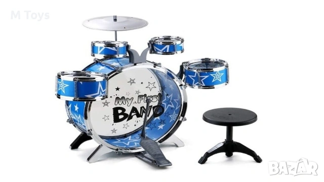 Детски комплект барабани, снимка 2 - Музикални играчки - 54048022