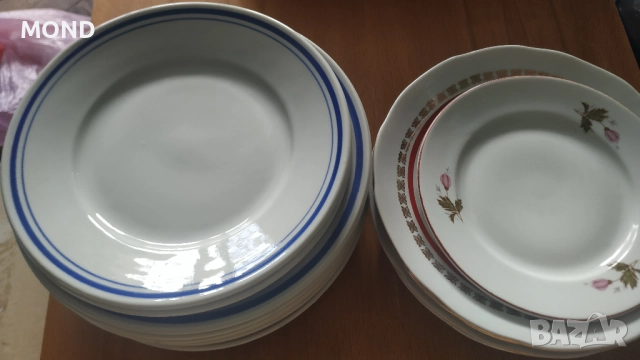 Български процелан - комплект чинии, снимка 7 - Чинии - 52866187