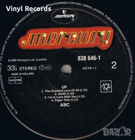 Грамофонна плоча ABC ‎– Up, снимка 5 - Грамофонни плочи - 32097888