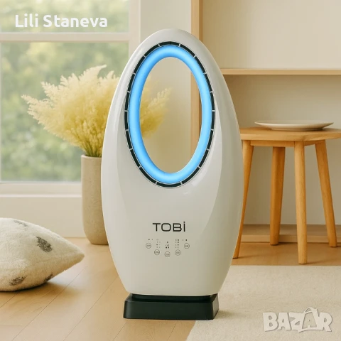 Модерен, безлопатен вентилатор Tobi TB-960. , снимка 6 - Вентилатори - 51110632