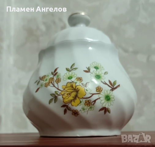 Стар Български порцелан - захарница, снимка 2 - Антикварни и старинни предмети - 52843876