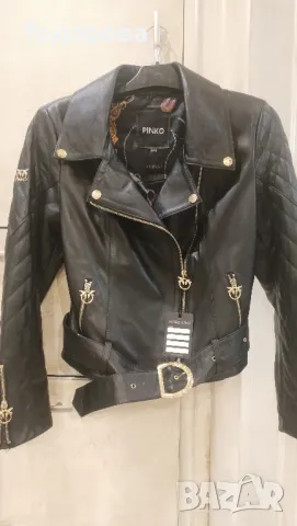 Яке ест.кожа PINKO- L,M, снимка 3 - Якета - 47385824