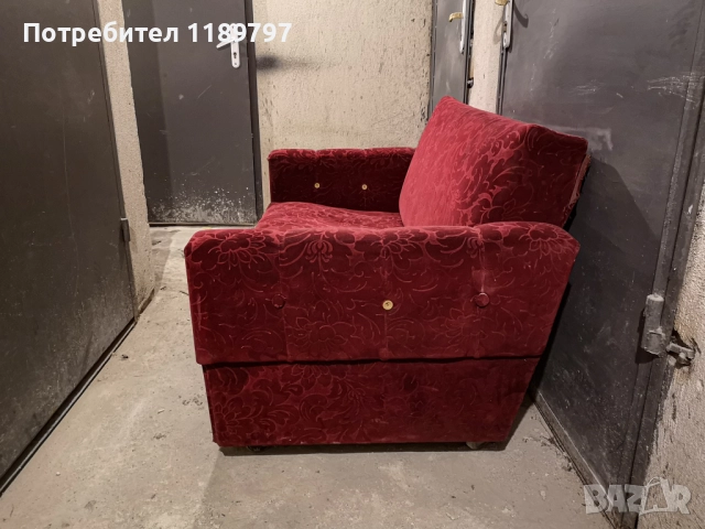 Диван, два фотьойла и таборетка, снимка 3 - Дивани и мека мебел - 52848843