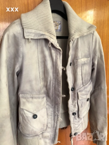 Дамско кожено яке, снимка 3 - Якета - 52096446