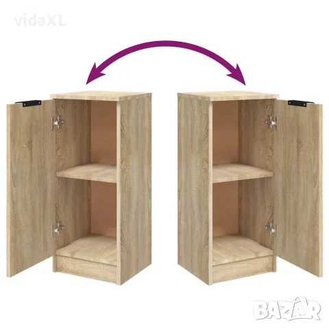 vidaXL Сайдборд, дъб сонома, 30x30x70 см, инженерно дърво, снимка 9 - Бюфети - 56148044