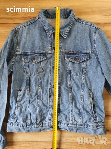Винтидж дънково яке Carrera Jeans & Co. XL 100% памук синьо яке, снимка 7 - Якета - 55798158